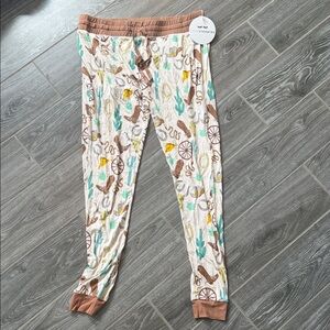 NEW!! Little Sleepies women Western Print Pajama jogger Pants sz small SO soft!